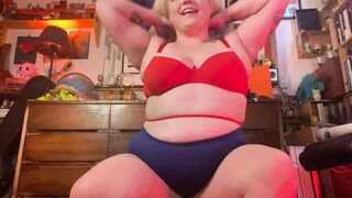 BIG Fun For Panty Sniffers! Fat Girl Grinds Smelly Panties In Your Face - 2 image