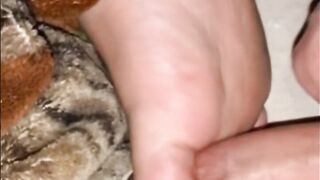 Massaging his cock with my feet. - 11 image