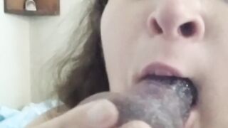 Sexyy GreenEyes Gemini deepthroating her favorite sparkly toy - 15 image