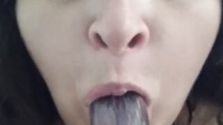 Sexyy GreenEyes Gemini deepthroating her favorite sparkly toy - 6 image