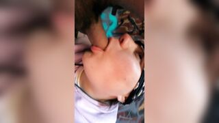 Chubby white bitch alley sex, rough throat fuck - 4 image