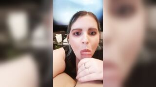 Alt Girl Doing Breath Play & Deepthroating Blowjob In Latex Dress - 6 image