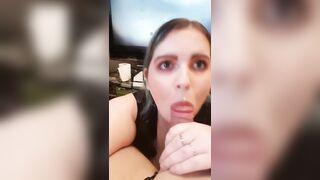 Alt Girl Doing Breath Play & Deepthroating Blowjob In Latex Dress - 7 image