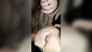 Topless Chained Up Spider Gag FaceFuck Blowjob Facial up the nose LOL - 8 image