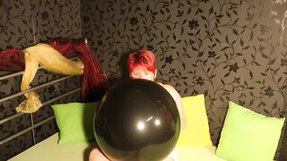 Annadevot - Black Balloon, golden heels, red fingernails - 4 image