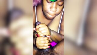 Amy enjoying the taste of dick