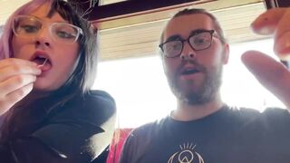 Real life exhibitionism on our fun day out - 10 image