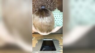 gloryhole sub slut wife sucks and tittyfucks  stranger cum on tits - 15 image