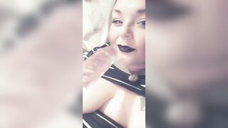 I satisfy myself with my huge toy