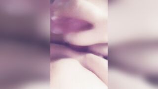 I satisfy myself with my huge toy