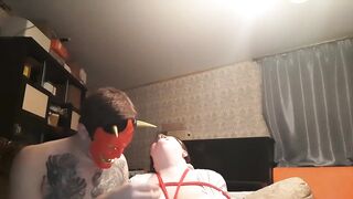 Big tits in bondage and hot wax - 5 image