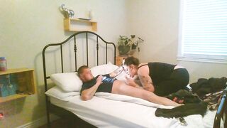 milf gives blow job takes dick in her juicy pussy. - 2 image