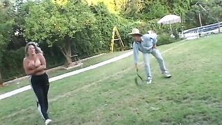 Lusty chunky babe with massive tits gets her tight pussy - 2 image