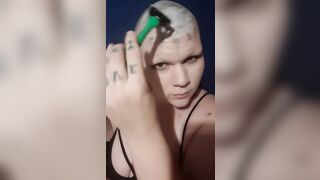 Buzz cut with clippers and then razor shaved smooth - 4 image