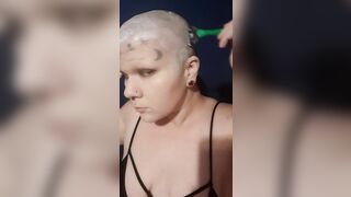 Buzz cut with clippers and then razor shaved smooth