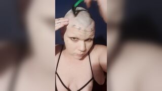 Buzz cut with clippers and then razor shaved smooth