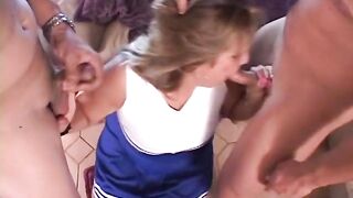 Chubby cheerleader gets her wet pussy slammed - 5 image