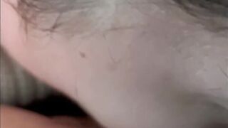 On her knees, taking it down her throat  and swallow. - 15 image