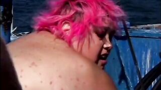 Redhead BBW gets drilled doggy style on a boat - 12 image