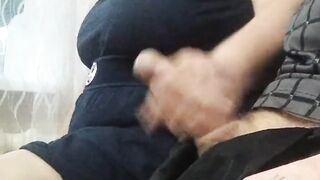 jerking off my cock in the office and helping me to cum #6 - 11 image