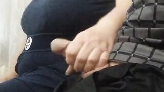 jerking off my cock in the office and helping me to cum #6 - 2 image