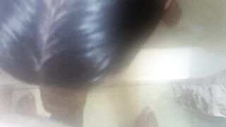 Sexy BBW Pisses in the Shower, Washes Up and Gets Her Face Covered in Cum - 12 image