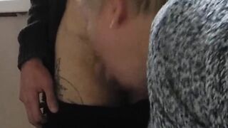 she jerks off my cock on a smoke break #4 - 10 image