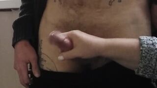 she jerks off my cock on a smoke break #4 - 11 image