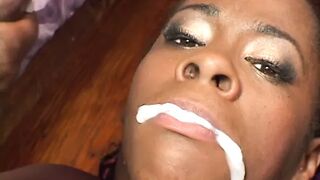 Curvy MILF gets her hairy cunt banged and swallows cum load - 1 image