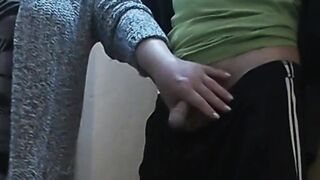 oral sex and masturbation for cock in the entrance #2 - 2 image