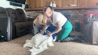 3 Dominated women ties up pizza guy - 9 image