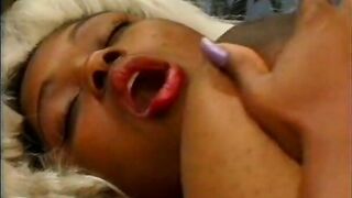 Blonde black slut takes a hardcore pounding from her BF - 7 image