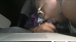 Holly gives sloppy head in front seat - 11 image