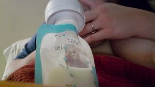 **END OF 24 HR MILK CHALLENGE** tit SUCKING & MILKING & pumping from my ENGORGED bbw TITTIES - 8 image