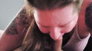 Wife SUCKS COCK and swallows load! - 6 image