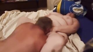 Bbw squealing orgasim fucked and eats her cum creampie - 14 image