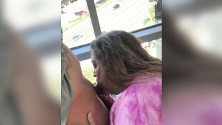 Sucking on his delicious cock at the office - 4 image