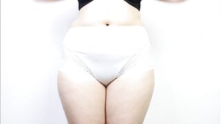 Try on all white panty - 14 image