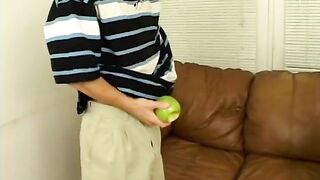 Chunky blonde gets home from school to give head and fuck - 2 image