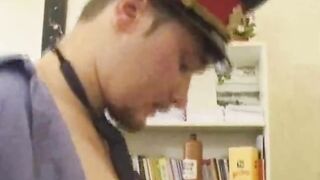 Brunette Shorthair BBW Russian Police Officer Fucks - 9 image