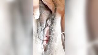 Watch me have an intense orgasm with my tiny pink dildo on my mature Latina hairy pussy, - 6 image
