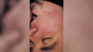 Daddy SUCKING & DRINKING & SPITTING milf MILK from bbw TITS while milf strokes THICK COCK - 7 image