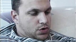 Mature brunette gets deep drilling on a couch - 2 image