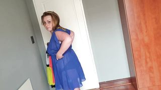 Busty Fat Slut with Big Boobs trying on different Clothing - 7 image