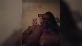 Ssbbw/bbw Oil up Big Monster Titties she's Playing with them Monster Titties - 4 image