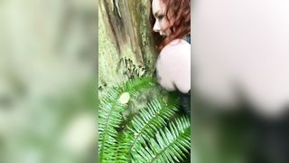 Fucking Amateur Big Tit PAWG Red Head in the Forest - Greta Grindhouse - 12 image