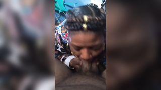 Sucking Good Dick. Mighty Fine Head. Chocolate Ebony MILF and Inexperienced King always on his Inexperienced Dick - 7 image