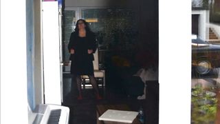 mature wife blindfolded window presented + pelzmausi slidesh - 2 image