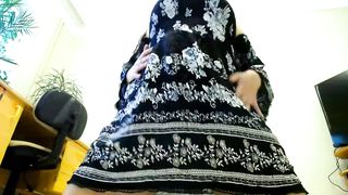 Sexy curvy lady in summer dress and sundals dance for you - 1 image