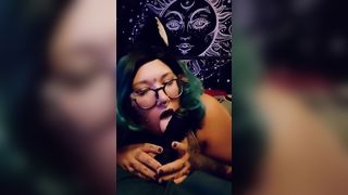 NerdyGothCurves Sucks your Cock while you Play Dauntless